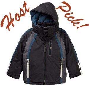 Hawke &Co SPORT Axis System Hooded Jacket Coat Parka Puffer 2-n-1 NWOT BLACK HP